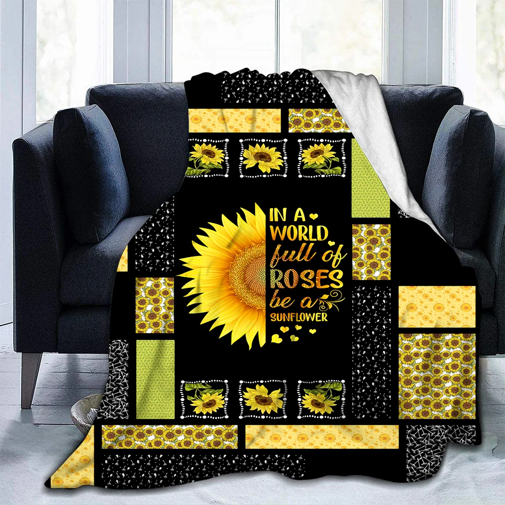 

Sonnenblumen Decke Flanell Super Weiche Сен декор для кушетки