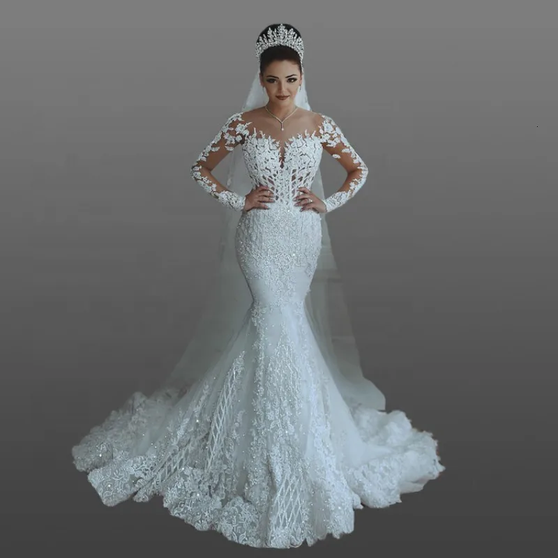 Скромное кружевное свадебное платье для невесты из Саудовской Аравии роскошное