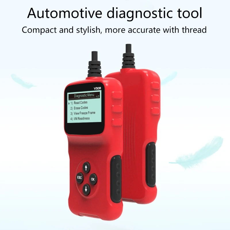 

OBD2 V309 Vehicles Code Reader Automotive Erase/Reset Fault Codes Diagnostic Scanner Code Reader Scanner Auto
