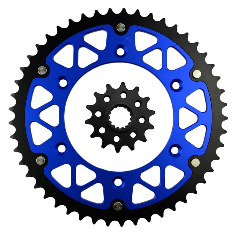 Высокопроизводительный мотоциклетный 14T передний и 49T задний комплект звездочек