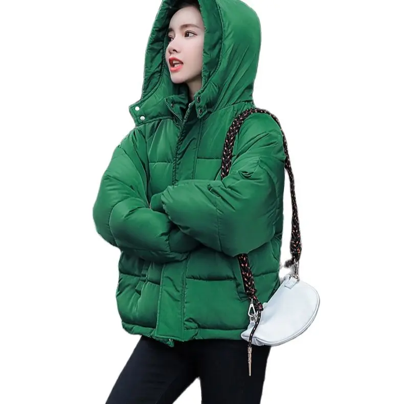 

Warm Outwear Winter Hooded Down Parka Coat 2020 Women Down Cotton Jacket Coat Ladies Warm Loose Cotton-Padded Coats Female Short