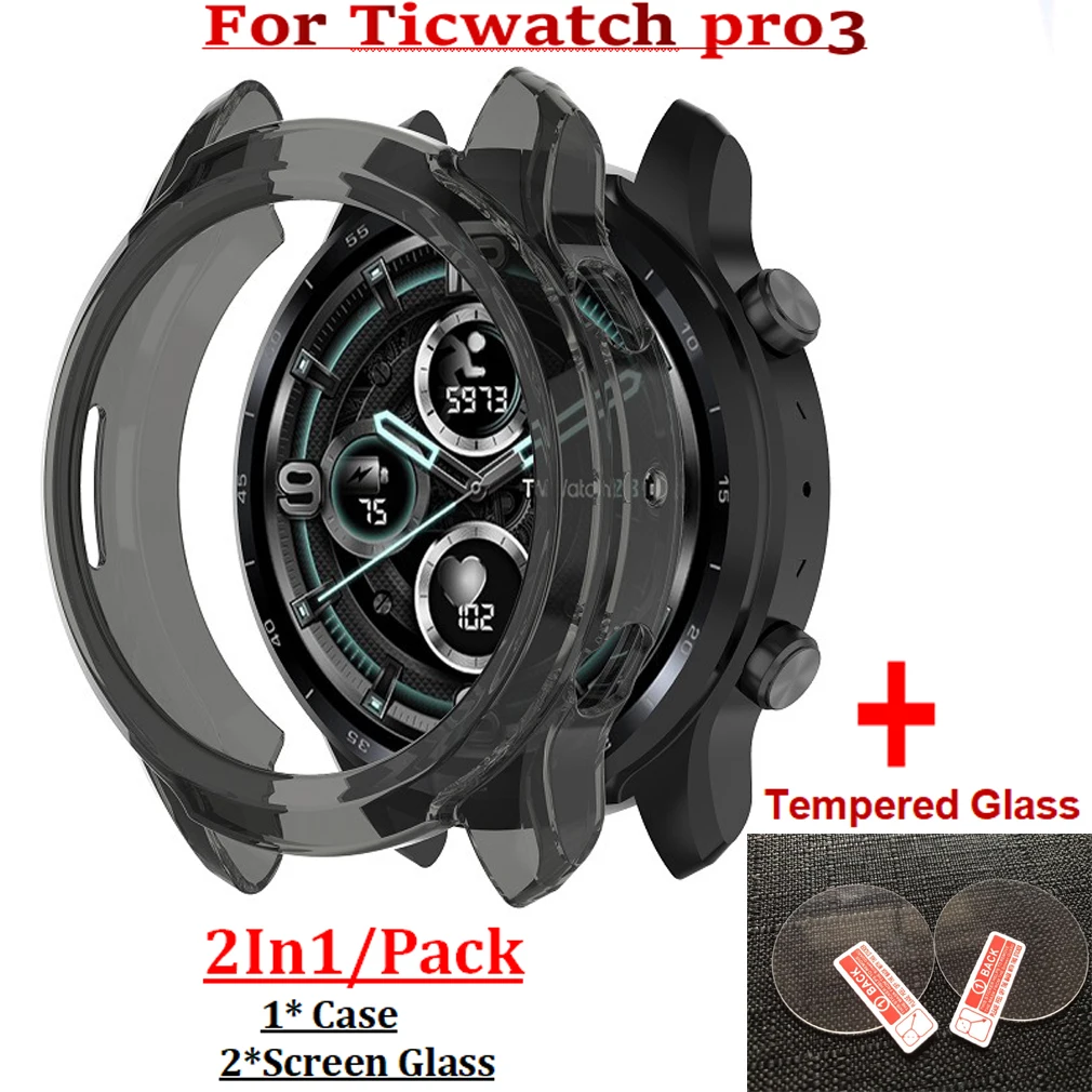 ТПУ Защитная рамка чехол для Ticwatch pro3 смарт браслет часы защитная пленка