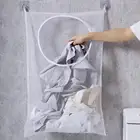 Многоразовые подвесная вешалка для одежды сетчатый мешок для хранения мешок душ карман душа ванных принадлежностей прочный органайзер для хранения мелочей