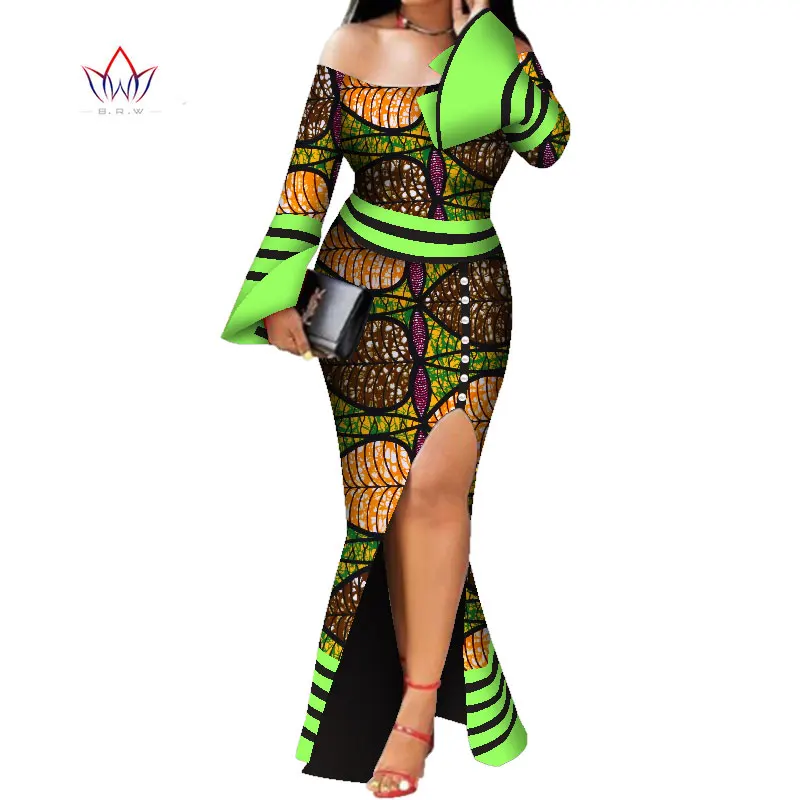 Платья с длинным рукавом для женщин вечерние свадебные повседневные Дашики