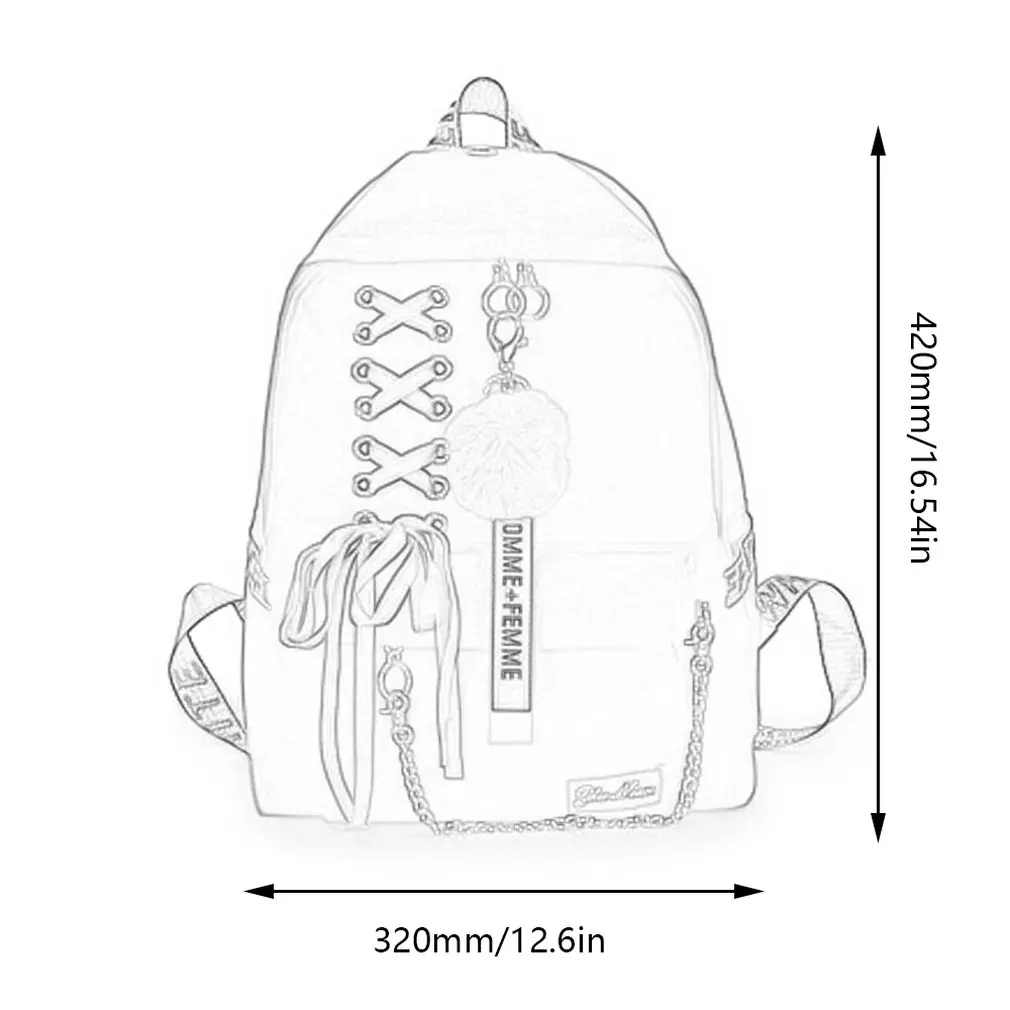

Anti-Theft Backpack Large-Capacity Waterproof High School Student Campus Backpack Simple Trend Canvas Backpack
