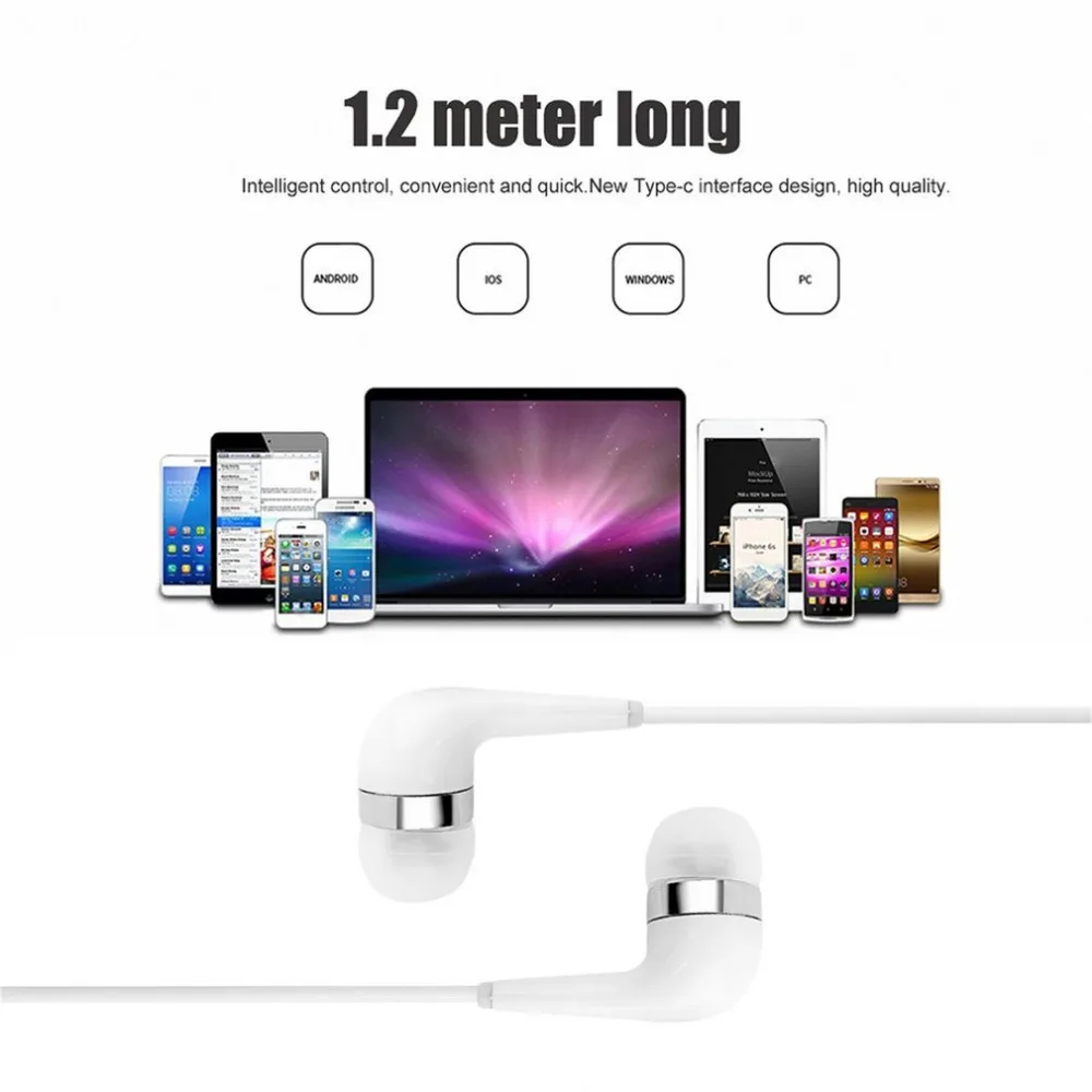 Type C наушники цифровые USB аксессуар проводное управление в ухо гарнитура цифровой