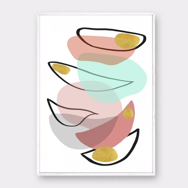 Минималистичный Современный художественный постер естественных цветов