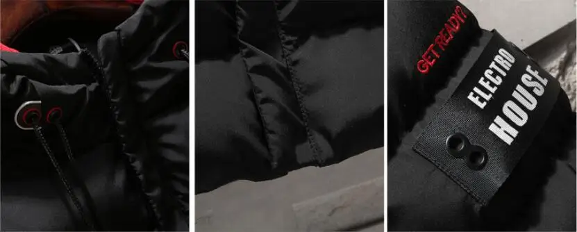 Дропшиппинг новая мода мужская зимняя куртка пальто с капюшоном теплое вышитое буквами облегающее пальто в повседневном стиле Мужское пальто с хлопковой подкладкой