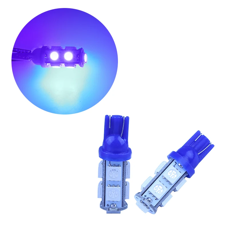 2 шт./лот T10 W5W светодиодные лампы 5050 9 SMD 194 168 Ксеноновые белые клиновидные