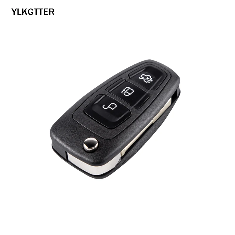 YLKGTTER 433Mhz 3Button Modified Flip Folding Remote Car key For Ford Fiesta Mondeo Focus 2 with 4D60 Chip FO21 Blade keys | Автомобили и