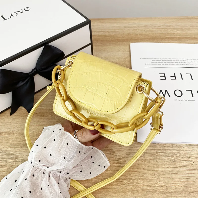 

Women's Mini Crossbody Bag Fashion Crocodile Pattern Female Shoulder Bags Ladies Small Portable Chain Handbags Clutch Purse Sac