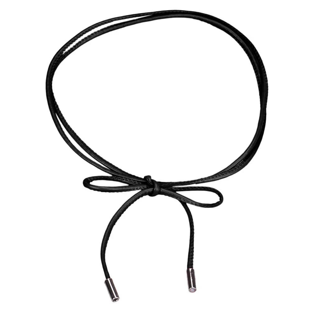 Женский кожаный пояс модный плетеный стильный украшенный веревкой гибкий и