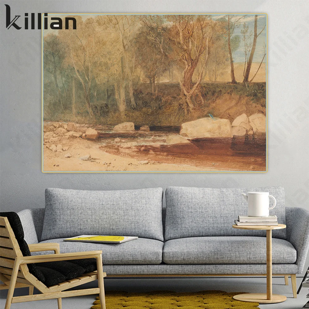 

Vintage Art Country Landscape Painting Picture Print Poster Wall Art Poster Living Room Bedroom Canvas Painting Art Home Decor