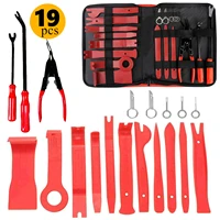19pcs trim removal tool car panel door audio trim removal tool kit auto clip pliers fastener remover set car pry removal tool