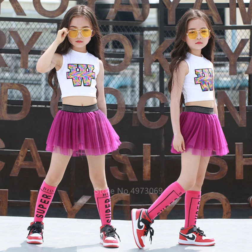 Детский костюм для соревнований по гимнастике юбке и штанам 110-160 см |