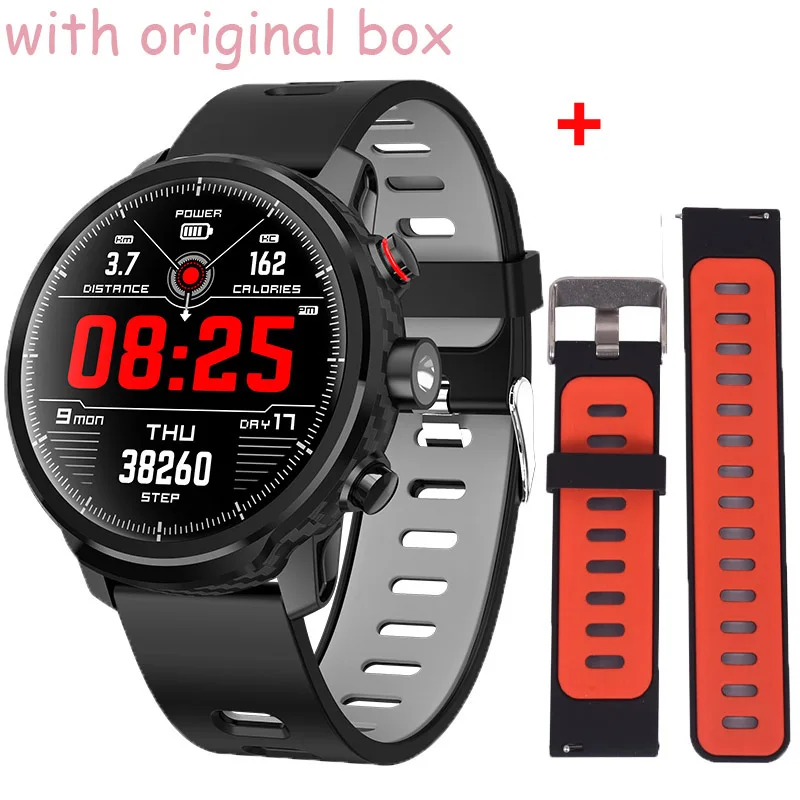 add extra strap Greentiger L5 Смарт-часы MenIP68 Водонепроницаемый Фитнес-трекер для измерения сердечного ритма сообщение напоминание погода несколько спортивных смарт-часов - Цвет: add extra strap