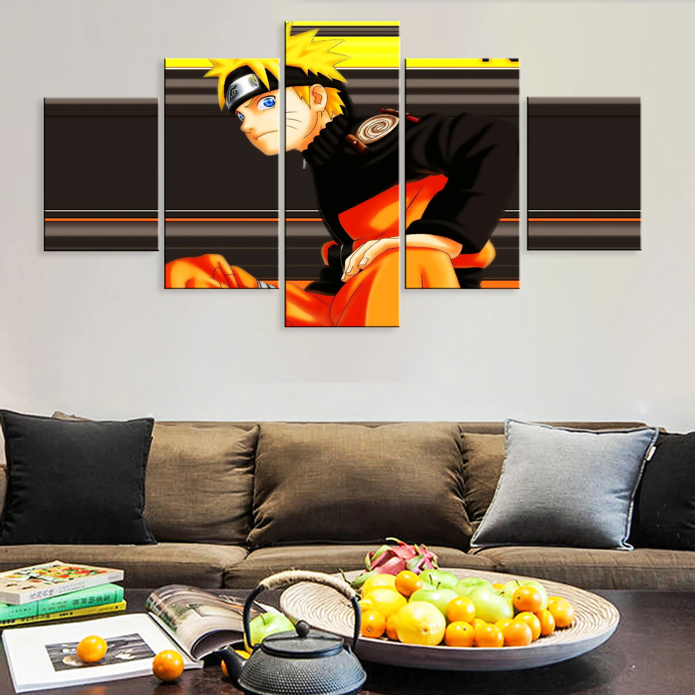

Framework Printed Hd Home Decoration Pictures 5 Pieces Poster Canvas Paintings On The Wall Decor Anime NARUTO