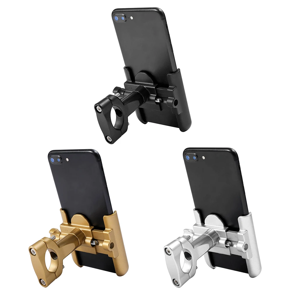 

Aluminum Alloy Motorcycle Bike Bicycle Phone Holder for 4-7 inch Smartphone GPS Mount 360 Rotation Motorbike Accessories