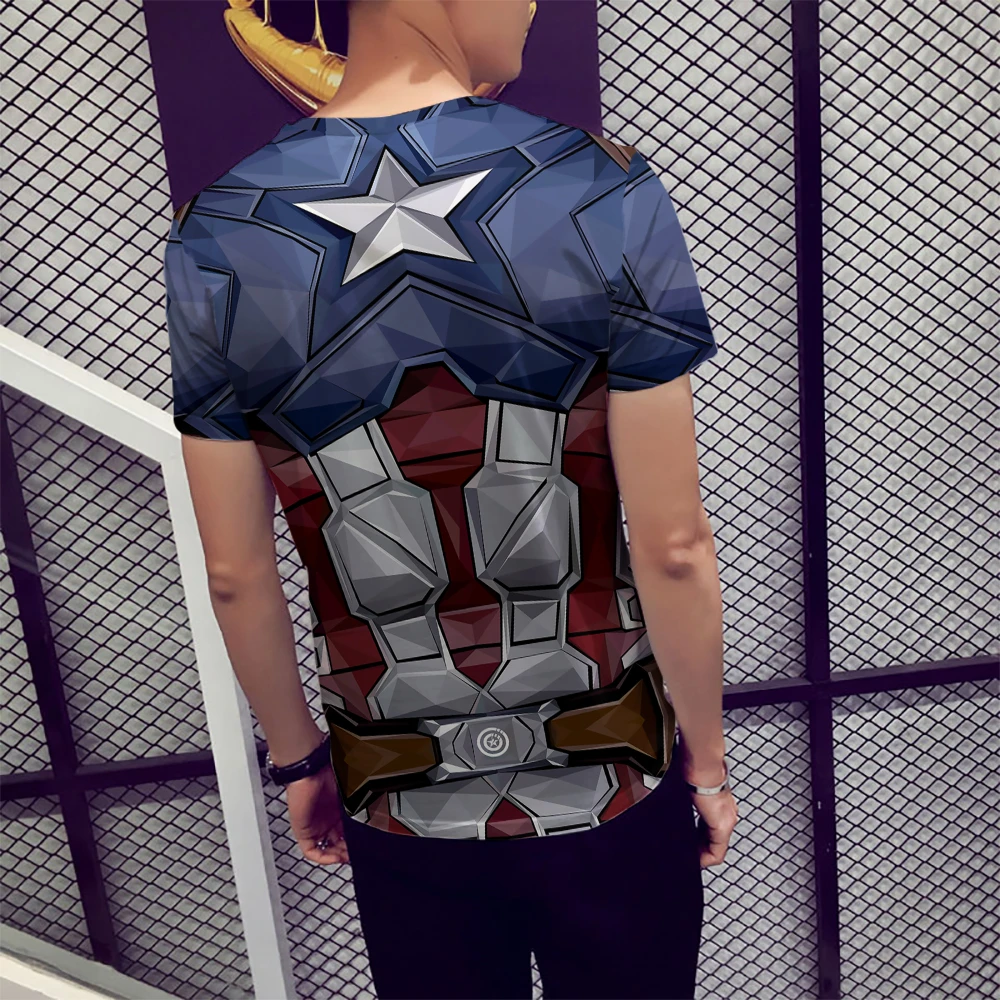 Супергерой Футболка мужская короткий рукав лето 3D принт Marvel Человек-паук футболка s Плюс Размер повседневные мужские футболки забавная футболка