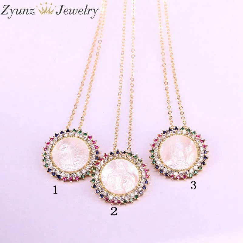 5 шт. перламутровая оболочка Религиозные ювелирные изделия с изображением девы