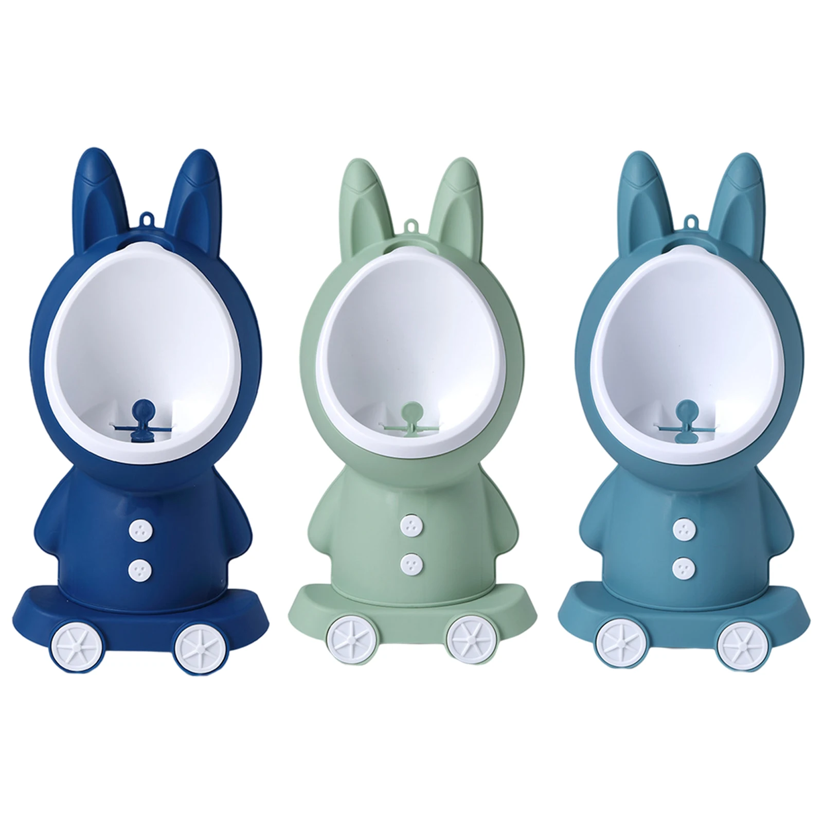 Urinario de entrenamiento de conejo para ni&ntilde;os peque&ntilde;os, ba&ntilde;o de ni&ntilde;os con objetivo de entrenamiento, orinal, inodoro, f&aacute;cil de limpiar, montado en la pared-0