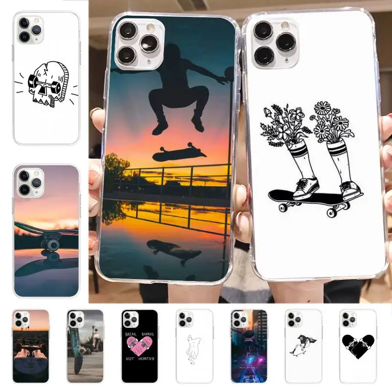 

Sport skate board Phone Case for iphone 13 8 7 6 6S Plus X 5S SE 2020 XR 11 12 mini pro XS MAX
