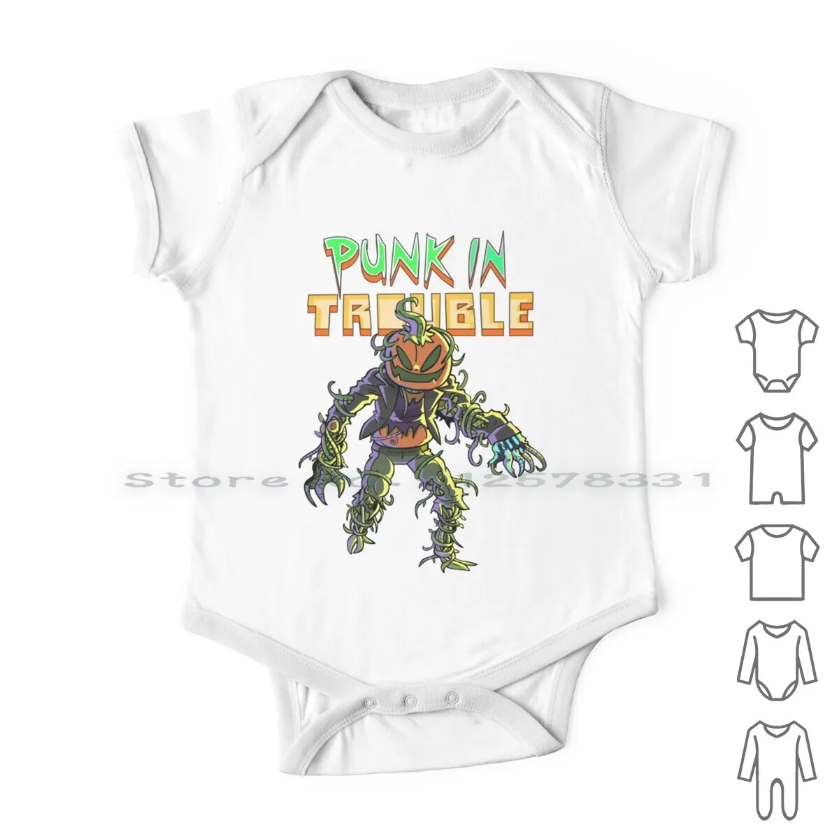 

Одежда для новорожденных, хлопковые комбинезоны, Длинные комиксы, Хэллоуин, тыква, ужас, призрак для младенцев