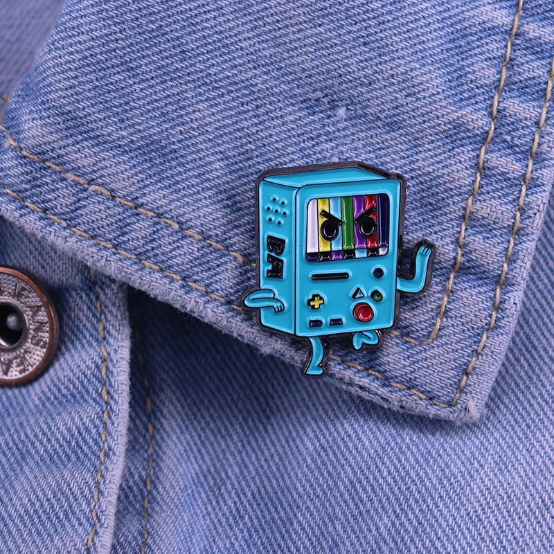 Bad ass едва живой эмали штырь BMO брошка мультфильм \&quot время приключений Видео