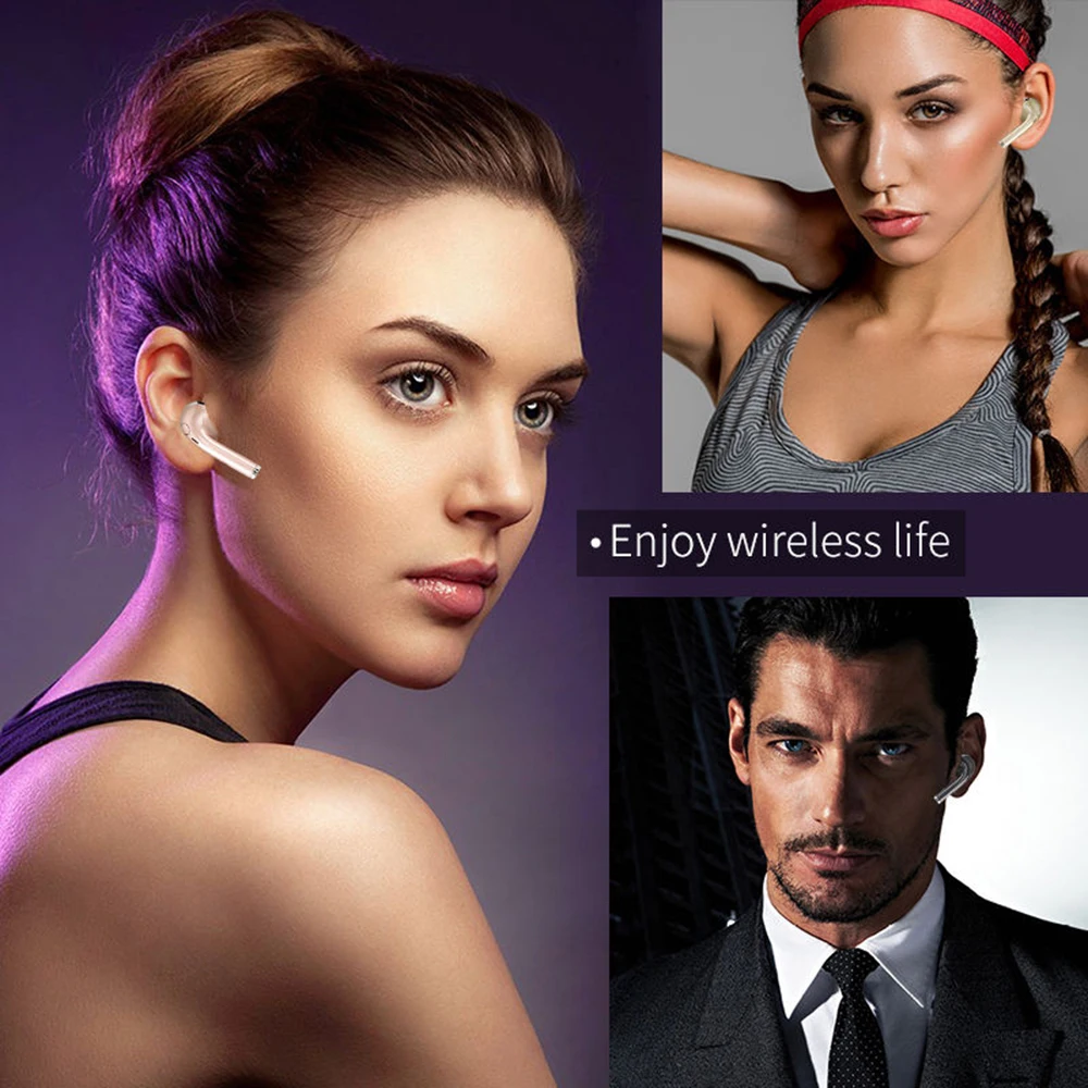 

Headphone Business Wireless Bluetooth-Compatible Earphones For Sweat Proof Noise Reduction Built-in Mic For Car Hands Free Call