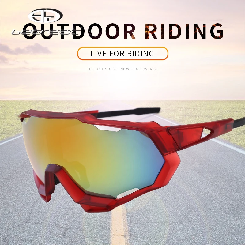 

Begreat Sports Cycling UV400 Sunglasses Men Outdoor Spectacles Windproof Gradient Glasses Anit Reflective Protection Eyewear9312