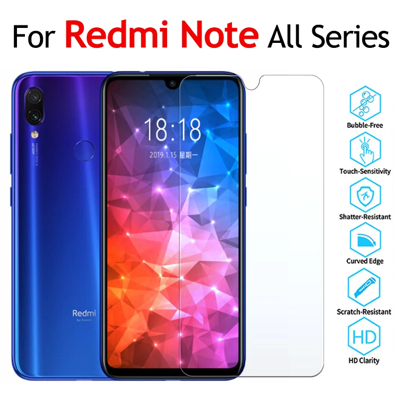 Защитное стекло на Ksiomi Redmi Note 7 закаленное для Xiaomi 6 Pro 4 5 Tremp лист Sklo Staklo протектор