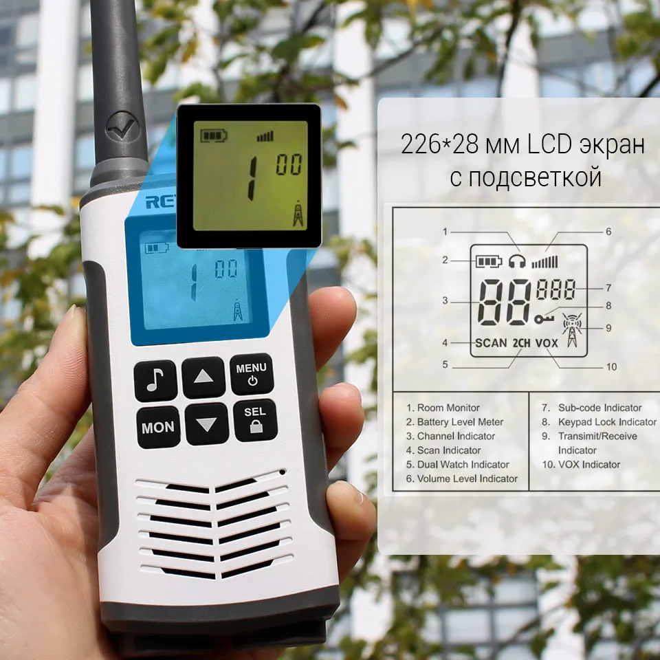 Retevis RT45 PMR радио мини PMR рация 2 шт 0,5 Вт PMR446 PMR 446 FRS двухсторонняя радио Кемпинг/Туризм/путешествия рация