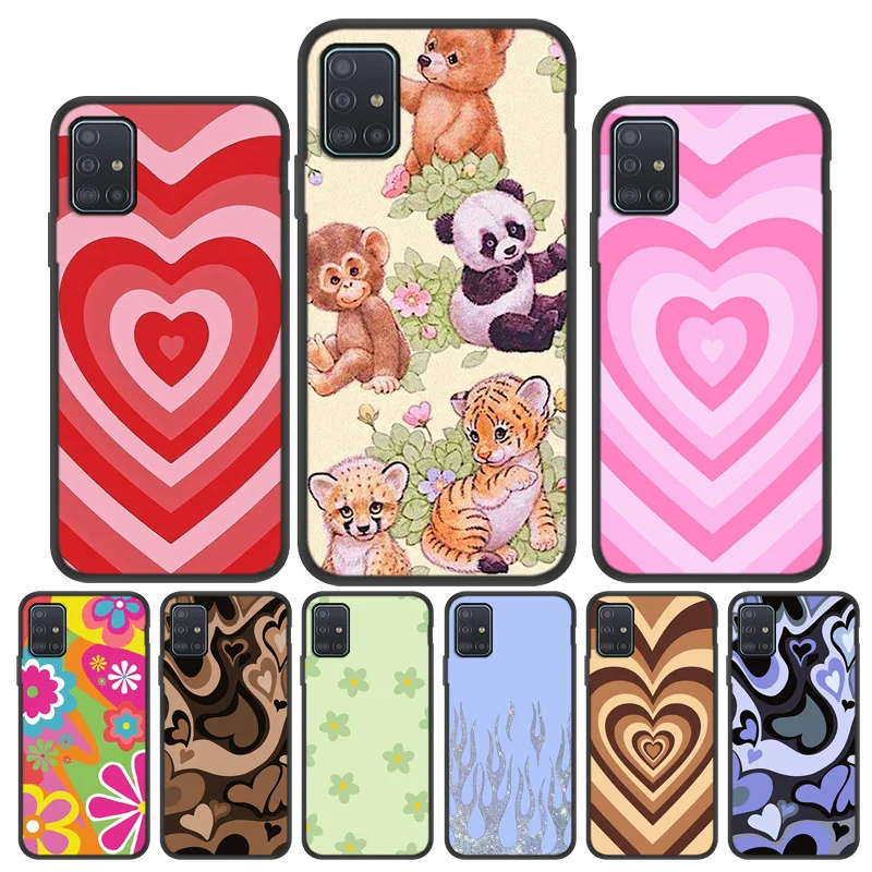 For Samsung J4 2018 A7 A6 Plus A9 A5 Case Galaxy A53 A33 A03 A51 A5 J5 J7 2017 Plus Prime One7 2016 Love Heart Coffee Coque