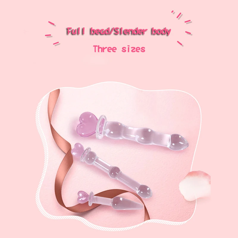 Love wand crystal penis anal plug after the court pull beads masturbation device adult sex toys | Anal Sex Toys