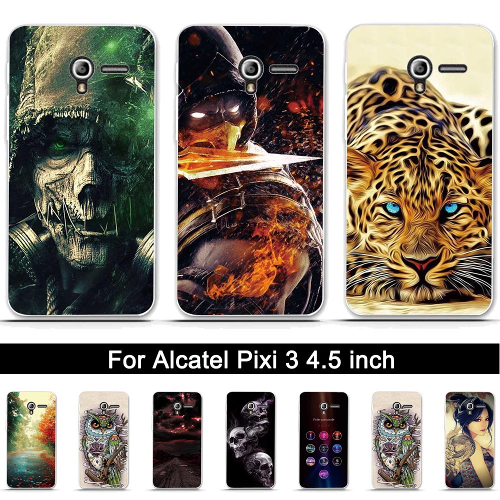 Чехол из ТПУ для Alcatel One Touch Pixi 3 4 5 дюйма 5017 5017D 5017X 5019D силиконовая задняя крышка с
