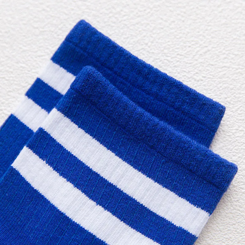 Харадзюку черные белые носки женские модные полосатые хлопковые летние японские