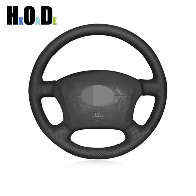 

Hand stitch Black Genuine Leather Steering Wheel Cover For Toyota Lexus LS400 1995 4Runner Land Cruiser Sequoia Tacoma 2002-2013