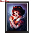 Алмазная картина 5d с изображением принцессы, квадратнаяКруглая Мозаика, яблоко, вышивка ручной работы, Новое поступление, домашний декор
