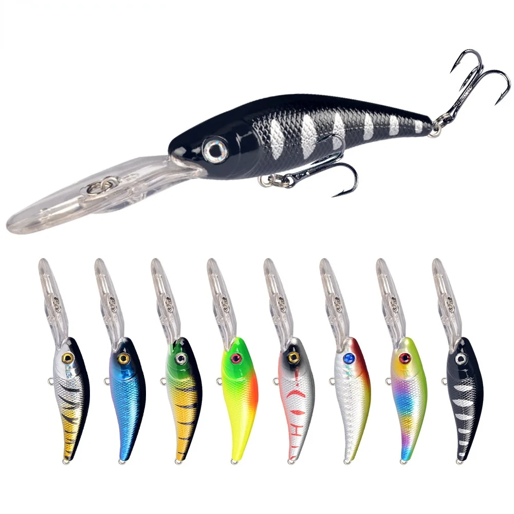 

Sinking Long Tongue Minnow Fishing Lures 9g10cm Artificial Wobbler Alice-mouth Catfish Mandarin Fish All-Eat Bait Fishing Tackle