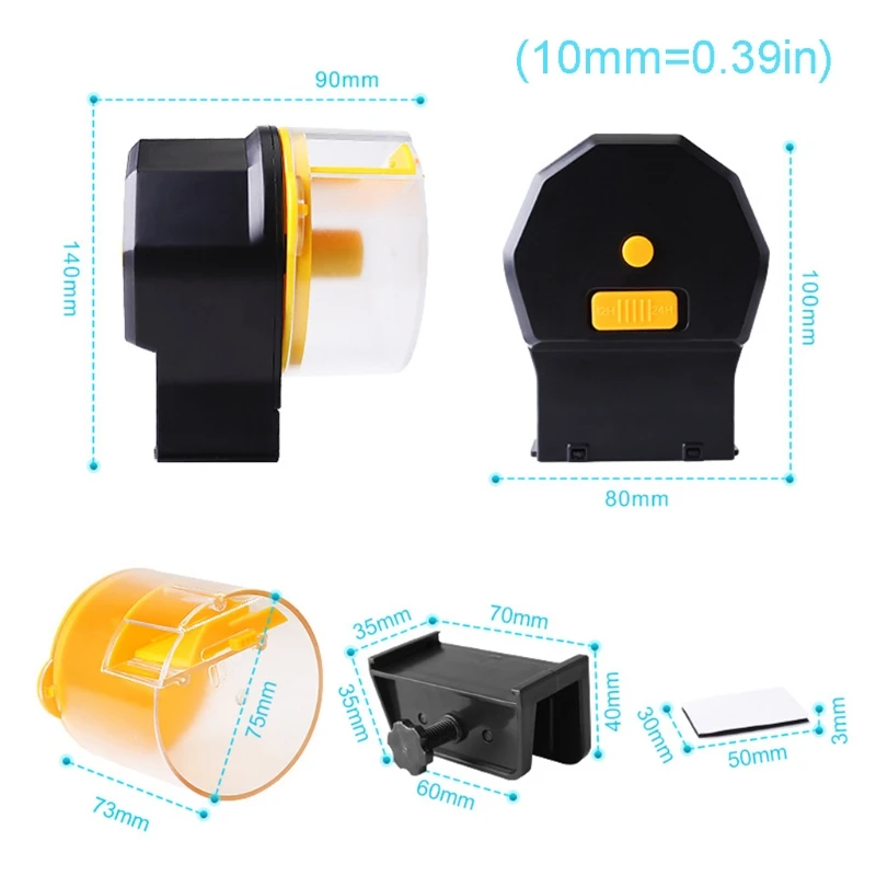 Automatic Aquarium Intelligent Fish Feeder Adjustable Clamp Base Food Timer Dispenser Auto Feeding for Small Tank | Дом и сад