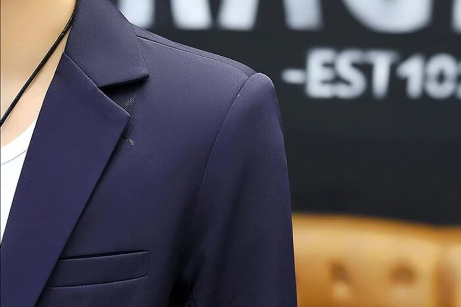 

Youth Slim blazer Men Fashion Casual Spring Print blazer