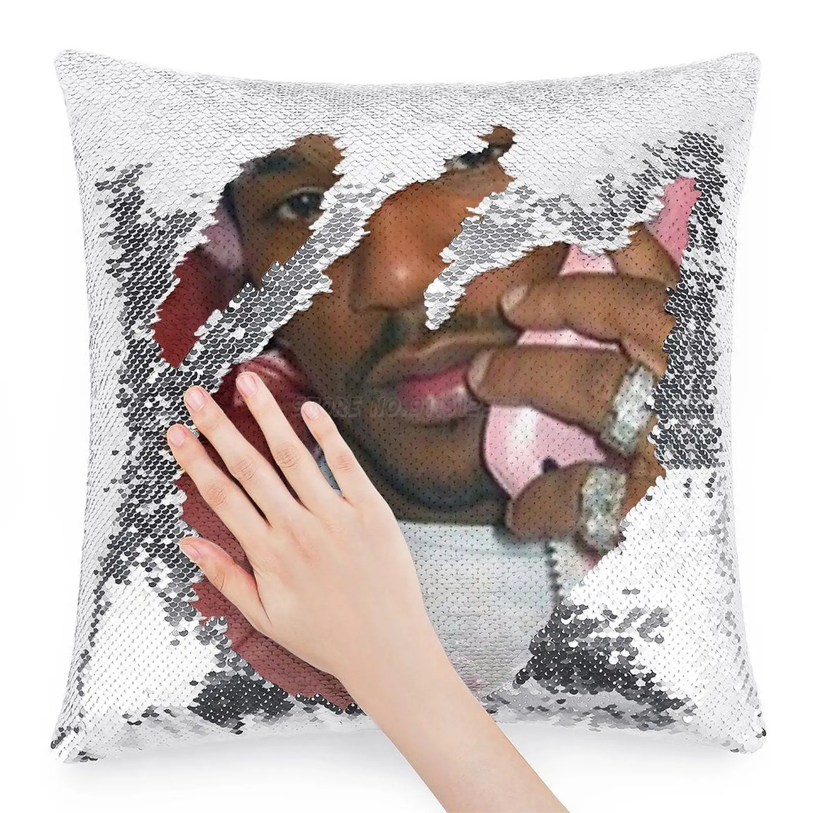 Cam'ron розовая наволочка с блестками для дивана 40x40 см русалка Camron модная