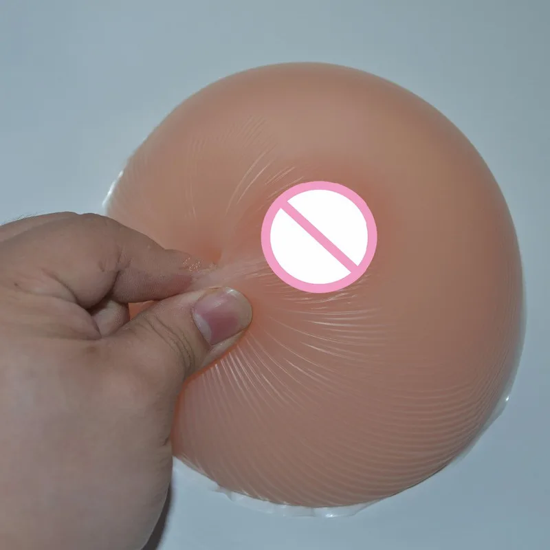 1Pair Round Shape Artificial Breast Silicone Breast Forms Fake Boob False Prosthesis Bust Enhancr 4 Size 500g/600g/800g/1000g