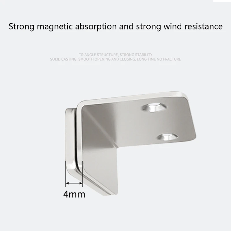 L-shaped Invisible Magnetic Door Catch Drawer Magnet Catch for Close Sliding Door Cabinet Cupboard with Mounting Screws Adhesive images - 6