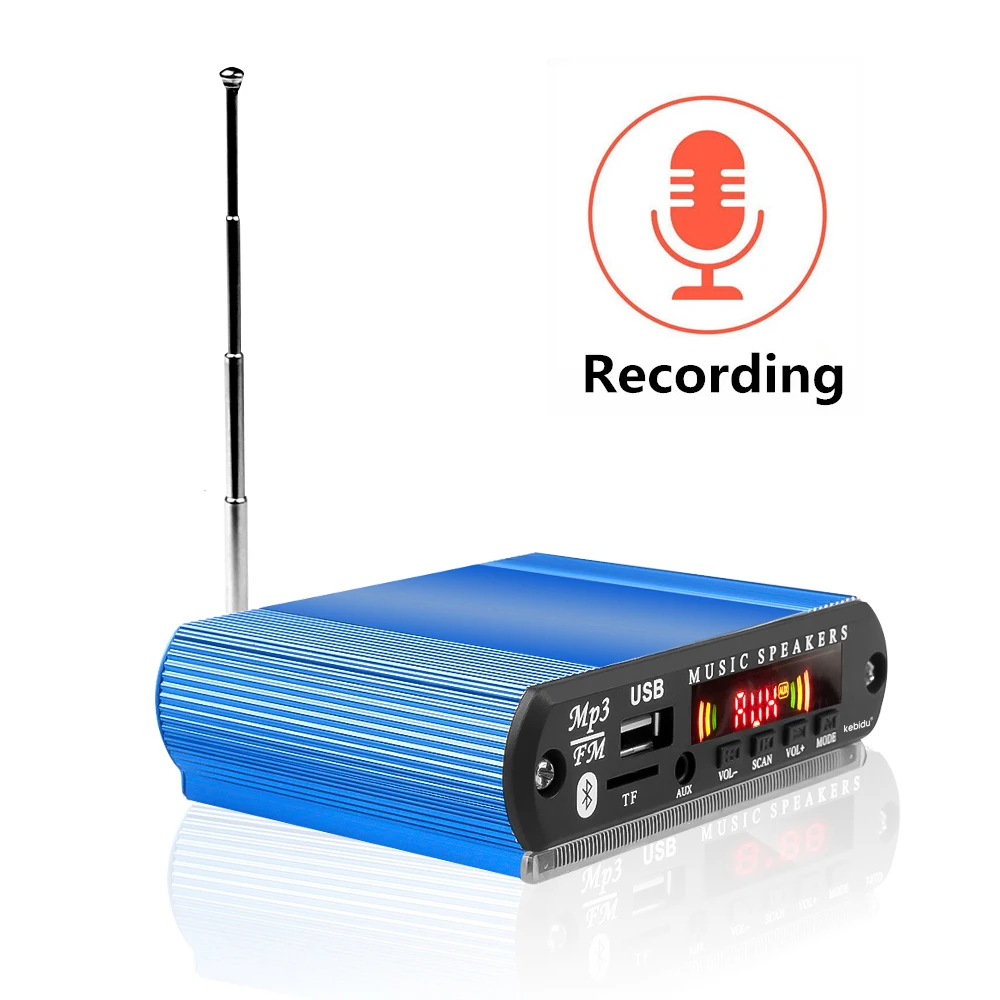 Плата декодирования KEBIDU Bluetooth MP3 модуль с собранным алюминиевым корпусом слот для