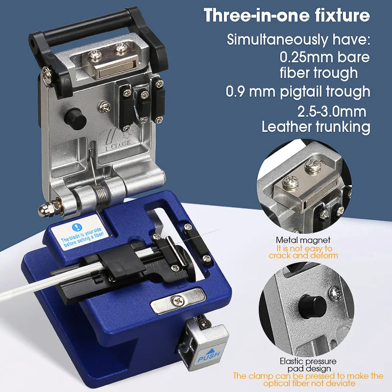 FTTH FC-6S Optical Fiber Cleaver Fiber Cutting tool Fiber Cold Connection Cutter Metal Small High Precision Fiber Cleaver