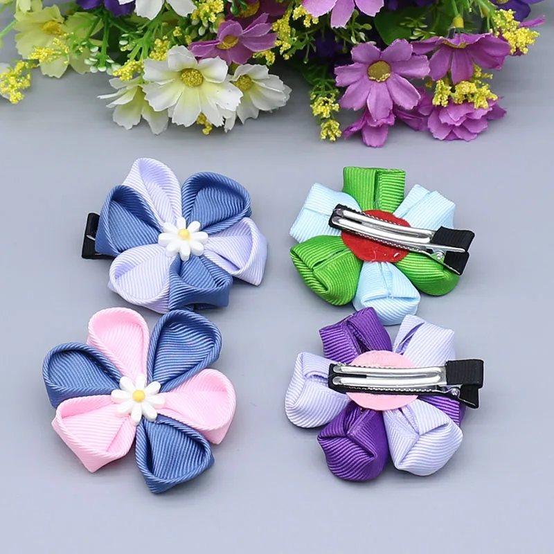 Корейский зажимы для волос оптом девочек заколки платье с цветами spinki сделать