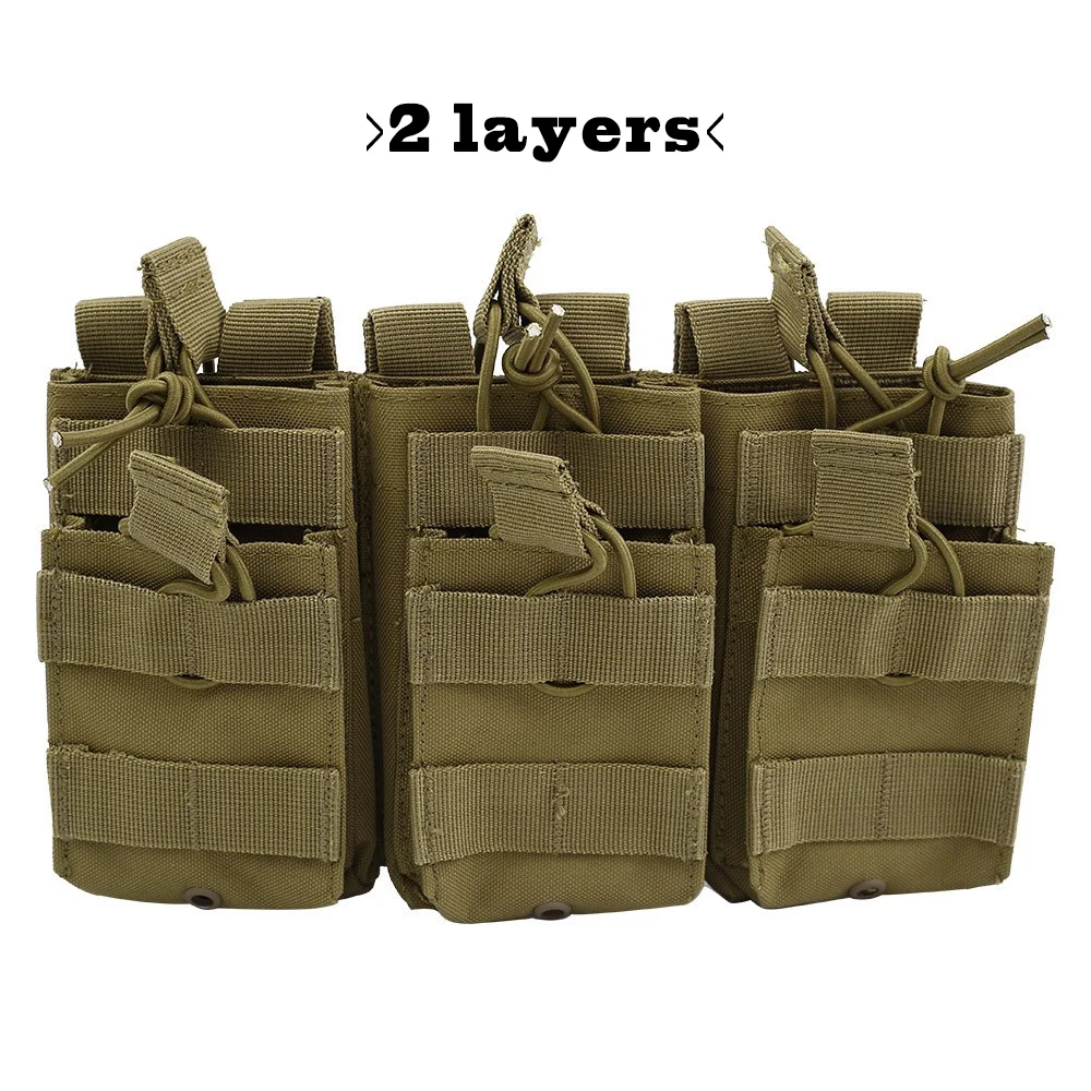 Двухслойный Тактический Подсумок Molle военные патроны Кэрри страйкбол Пейнтбол