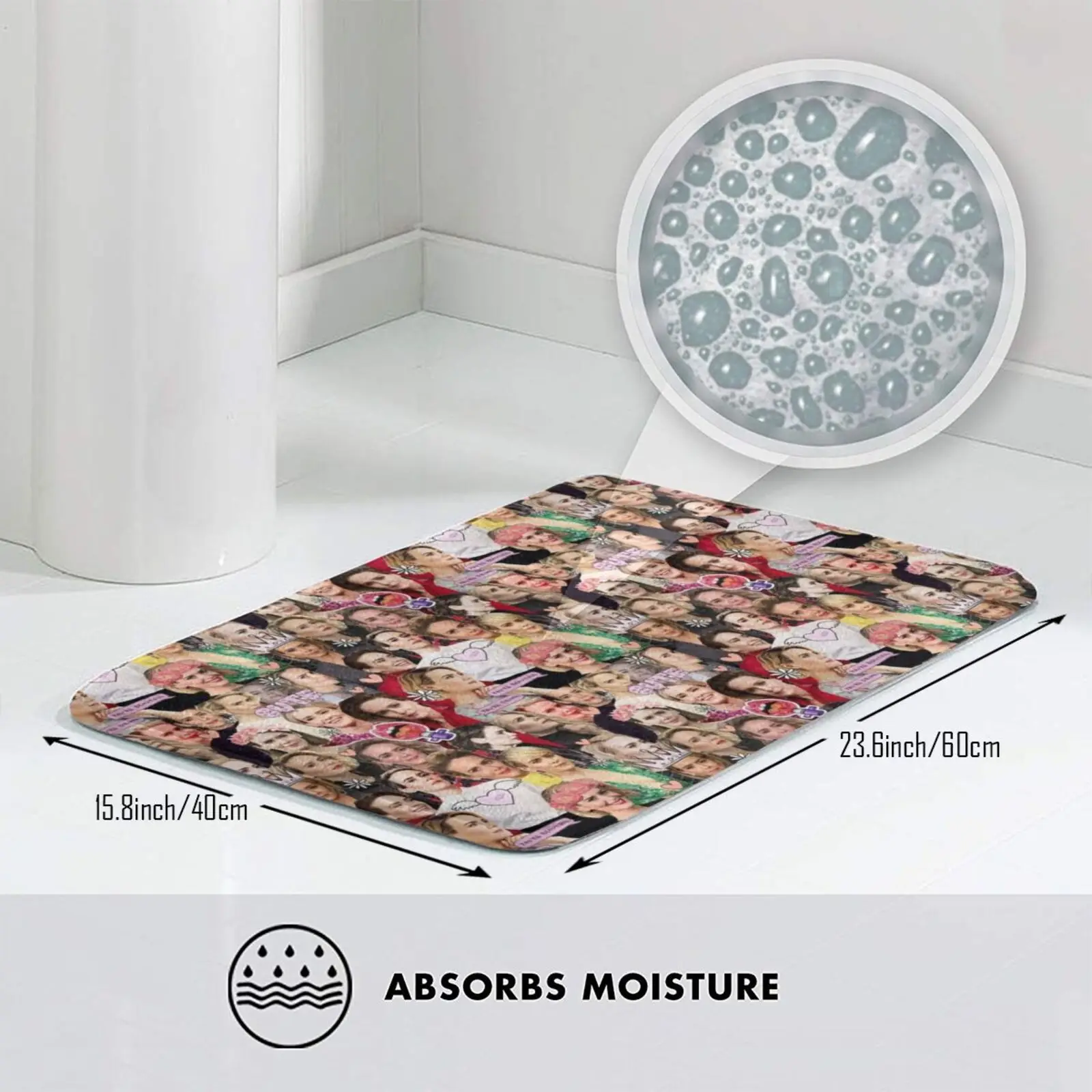 Ковер с коллажем Сара паулсон мягкий ковер подушкой океан 8