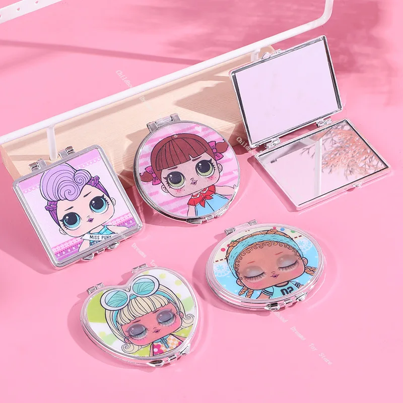 Оригинальное зеркало для макияжа lol Surprise 1 шт. портативное ручное круглое